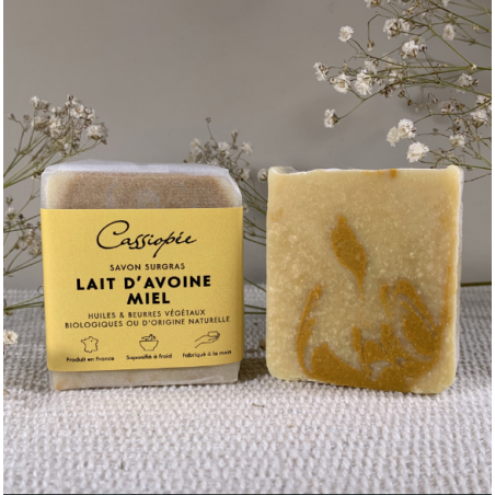 Savon solide lait d'avoine naturel & miel