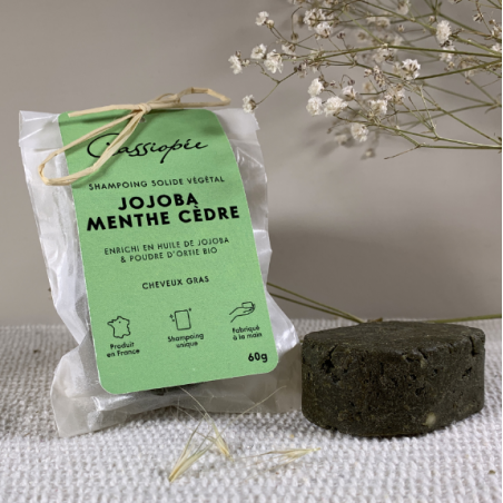 Shampoing Solide Jojoba Menthe Cèdre de Cassiopée