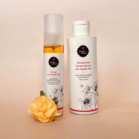 Routine cheveux à la nigelle bio