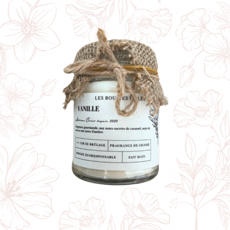 Bougie non toxique parfumée "Vanille" (200 ou 500gr)