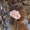 Chouchou à cheveux en soie - rose nacré
