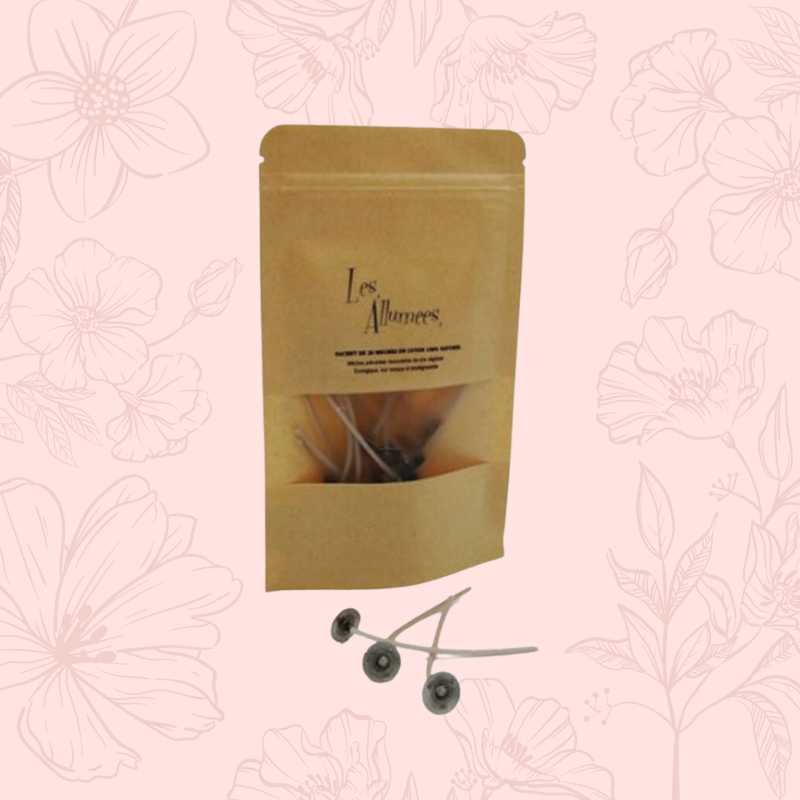 Recharges mèches à bougies non toxique - sachet de 10
