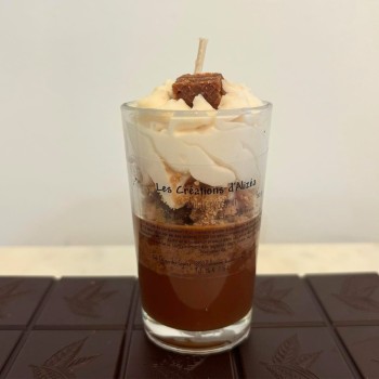 Bougie Verrine Non Toxique - Parfum Chocolat Gourmand