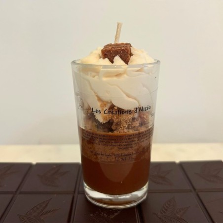 Bougie Verrine Non Toxique - Parfum Chocolat Gourmand