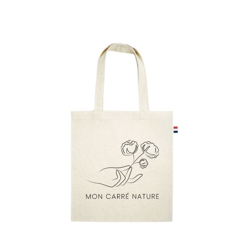 Tote bag 100 % coton "Mon Carré Nature"