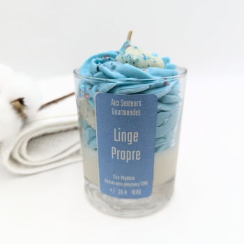 Bougie non toxique Chantilly - Linge propre