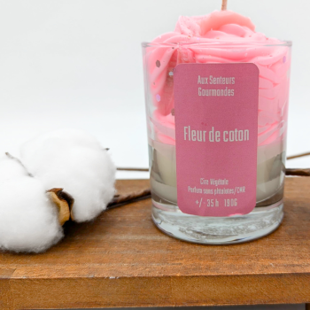 Bougie non toxique Chantilly - Fleur de coton