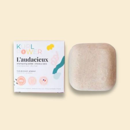 Shampoing solide zéro déchet - au Rhassoul - L'audacieux - Cheveux bouclés/texturés
