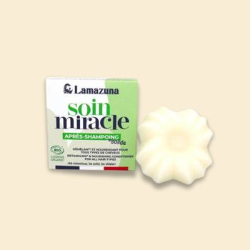Après-shampoing solide démêlant bio - parfum agrumes et basilic - Cheveux normaux à secs