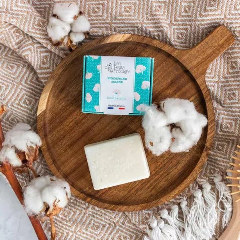 Shampoing solide zéro déchet - à la Fleur de Coton - Cheveux longs Shampoing solide zéro déchet - à la Fleur de Coton - Cheveux longs