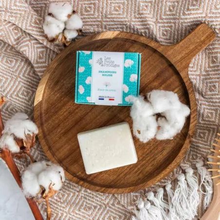 Shampoing solide zéro déchet - à la Fleur de Coton - Cheveux longs