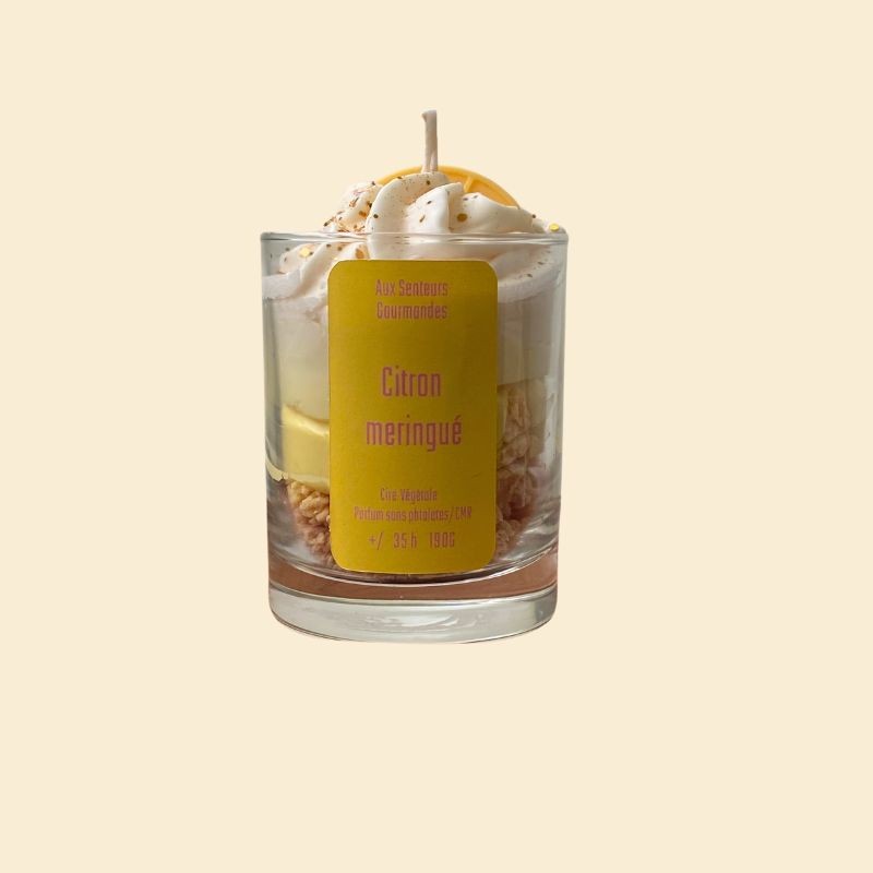 Bougie non toxique Chantilly - Citron meringué Bougie non toxique Chantilly - Citron meringué