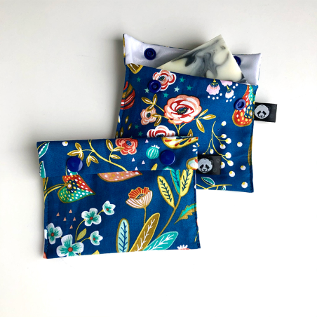 Pochette de transport zéro déchet - shampoing et savon