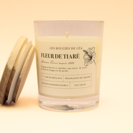 Bougie non toxique parfum fleur de tiaré