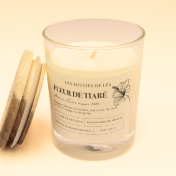 Bougie non toxique parfum fleur de tiaré