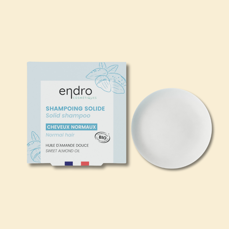Shampoing solide zéro déchet - à l'huile d'amande douce - cheveux normaux
