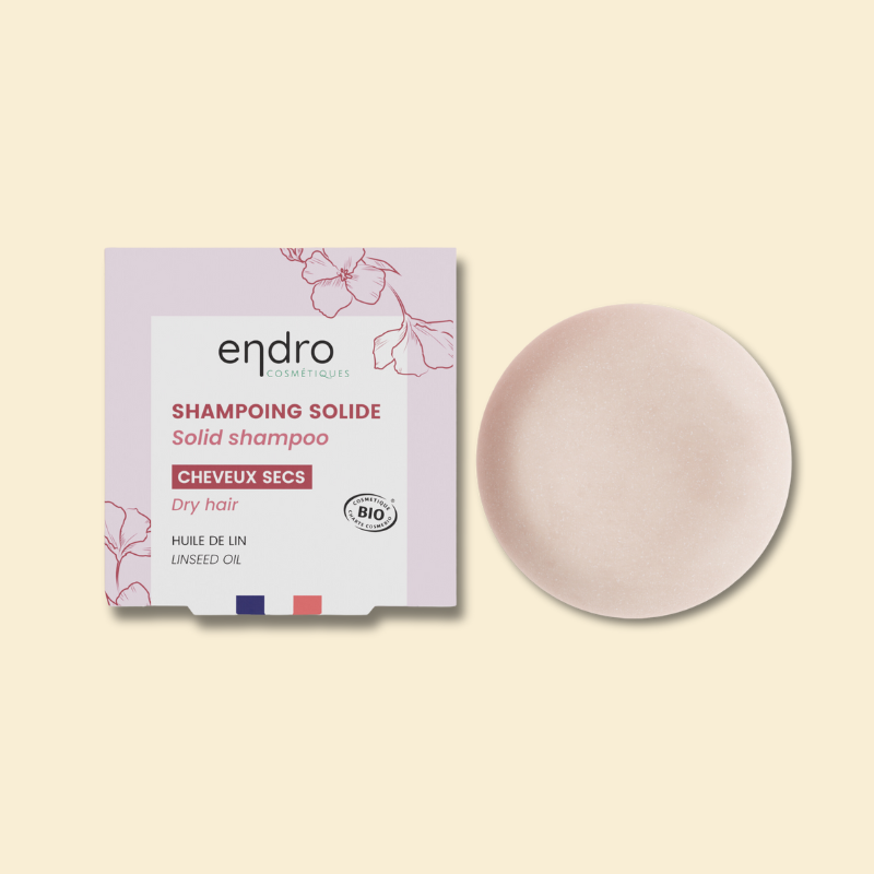 Shampoing solide zéro déchet - à l'argile rose - cheveux secs