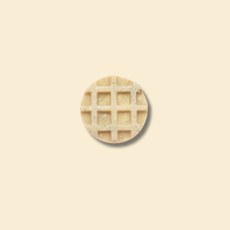 Fondant parfumé - Petite gaufre ronde - La Petite Bretonne - Parfum caramel au beurre salé Fondant parfumé - Petite gaufre ronde - La Petite Bretonne - Parfum caramel au beurre salé