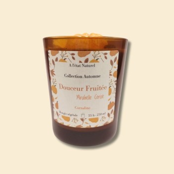 Bougie Douceur fruitée - Parfum mirabelle cerise