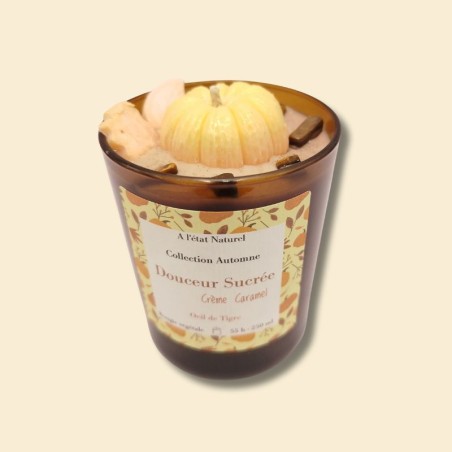 Bougie Douceur sucrée - Parfum crème caramel