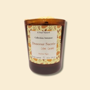 Bougie Douceur sucrée - Parfum crème caramel