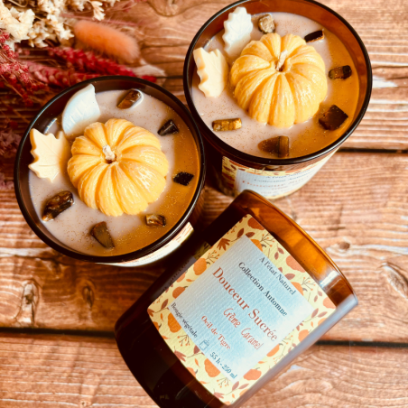 Bougie Douceur sucrée - Parfum crème caramel