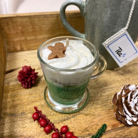 Bougie tasse non toxique - Parfum thé de Noël (Petit format)