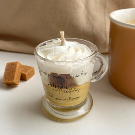 Bougie Tasse Non Toxique - Parfum Caramel Beurre Salé (Petit format)