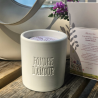 Bougie blanche - "Amour" - Parfum fleur de lin