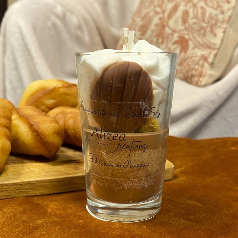 Bougie verrine non toxique - Parfum madeleine