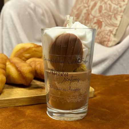 Bougie verrine non toxique - Parfum madeleine