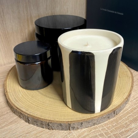 Bougie céramique - Parfum tabac cubin & tonka