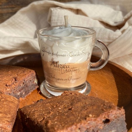 Bougie Tasse Non Toxique - Parfum Choco/Noisette (Petit Format)