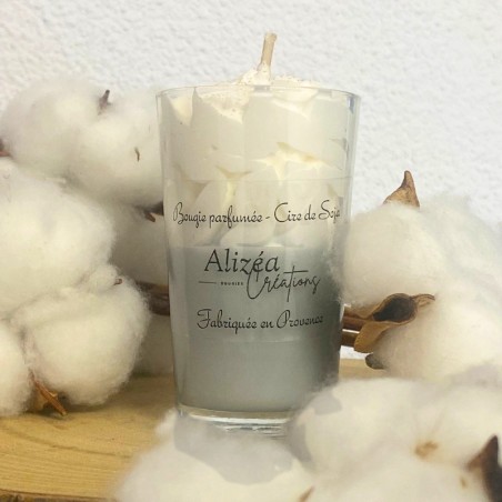 Bougie verrine non toxique - Parfum fleur de coton