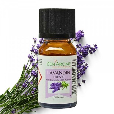 Huile essentielle de lavandin grosso 100% Naturelle - Utilisation en aromathérapie (10ml)