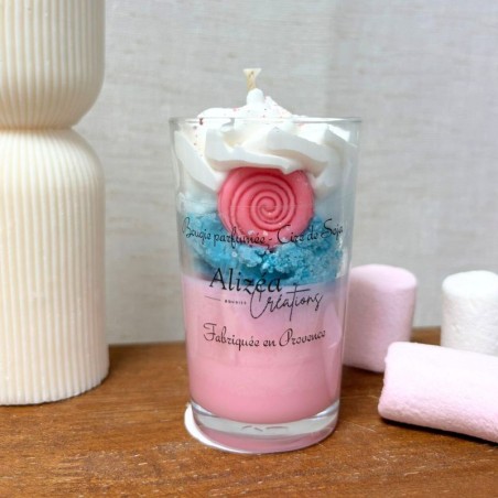 Bougie verrine non toxique - Parfum barbe à papa