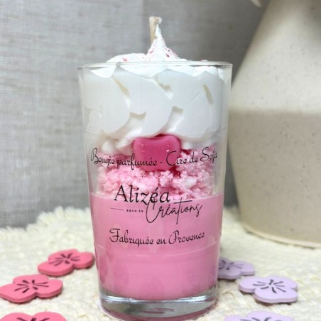 Bougie verrine non toxique - Parfum pomme d'amour