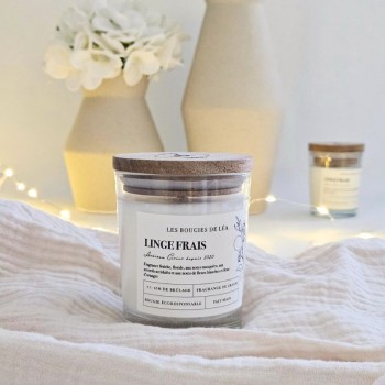 Bougie non toxique parfumée - Linge Frais