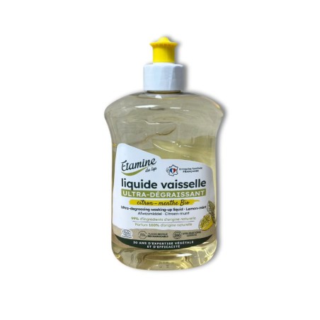 Liquide vaisselle ultra-dégraissant citron-menthe - 500 ml