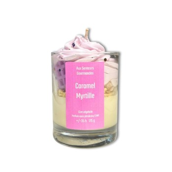 Bougie non toxique - Chantilly - caramel myrtille