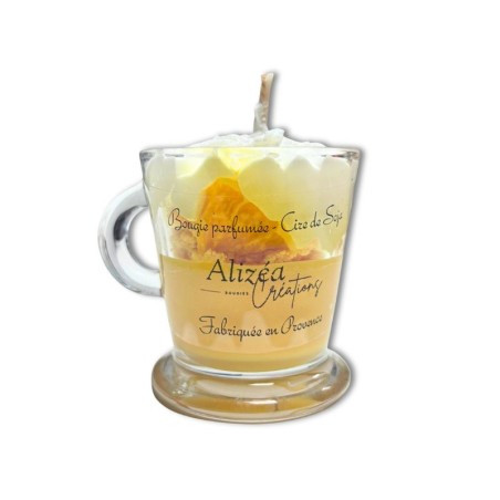 Bougie Tasse Non Toxique - Parfum Citron Meringué (Petit Format)