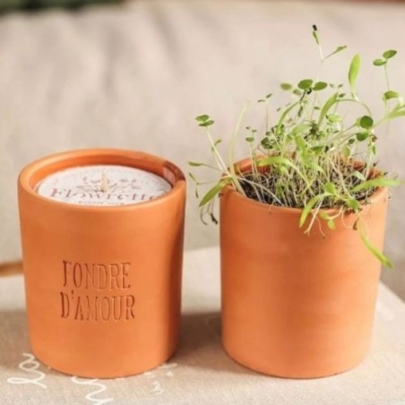 Bougie St Valentin - "Amour" - Parfum fleur de lin