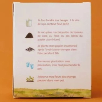 Bougie St Valentin - "Amour" - Parfum fleur de lin