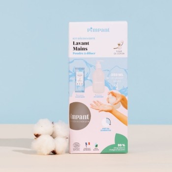Kit gel lavant mains - Poudre à diluer - Parfum fleur de coton