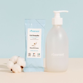 Kit gel douche - Poudre à diluer - Parfum fleur de coton
