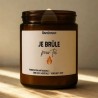 Bougie classique - Parfum linge frais "Je brûle pour toi"