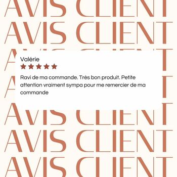 Merci à Valérie pour son gentil commentaire 🥰 On adore lire vos petits mots ! ✨️  #avisclients #moncarrenature #commandes #boutiquefrançaise