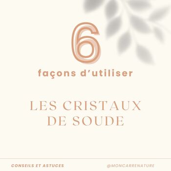 Découvre comment les cristaux de soude peuvent transformer ton quotidien au naturel🌿  Nettoyant pour les sols, anti-calcaire, détachant… Les cristaux de soude sont de véritables alliés d’efficacité ! 💪✨ On te livre 6 conseils pour les utiliser au mieux. Prêt à les adopter ?  Retrouve l'article complet en bio !  #cristauxdesoude #produitmenagermaison #blanchissantnaturel #maisonaunaturel #entretien #detachant #menagenaturel #naturel #nettoyantnaturel #zerodechet #menagezerodechet #moncarrenature